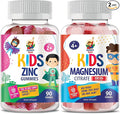 Magnesium Gummies for Kids &amp Adults - 500mg &amp Zinc Gummies for Kids &amp Adults - Zinc Chewable Gummy for Immune Support - Powerful Natural Antioxidant Non-GMO Supplement for Children Men Wom