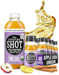 The Twisted Shot | Organic Apple Cider Vinegar Wellness Shots with Ginger Turmeric Honey Cinnamon &amp Cayenne | Supports Digestion Immunity &amp Gut Health | 32 oz Bottle + Forty-Eight 2 oz Min