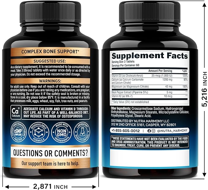 NUTRAHARMONY Vitamin B Complex Capsules &amp Calcium Tablets