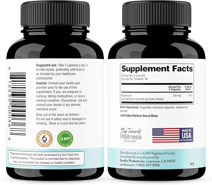 Sandhu's Bovine Colostrum Powder &amp Magnesium Glycinate Lysinate Capsules | Helps Gut Immune Heath &amp Sleep Support