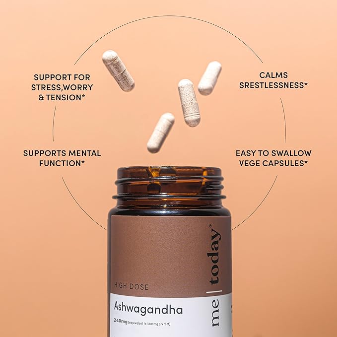 me today Ashwagandha Supplement Capsules 3000 mg -High Strength Adaptogen Supplement for Stress Relief Mental Clarity &amp Focus – Vegan Natural Daily Wellness Formula60 Servings.