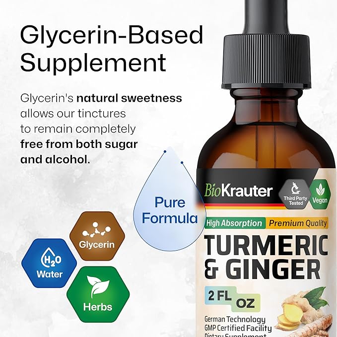 Turmeric Ginger Tincture 2 Fl. Oz. &amp Alcohol Detox Tincture 2 Fl. Oz.