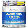NaturallyMum Kids Magnesium Bedtime Lotion with Vitamin D | Support for Sleep Heart Bone Nerve Gut and Muscle Health | Alternative to Melatonin | Lavender &amp Chamomile 4.2 fl oz
