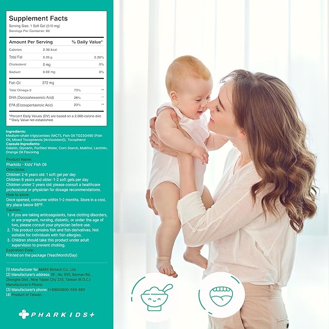 Baby Vitamin D3 Drops+Kids’ Fish Oil Softgels–Complete Daily Nutrition for Babies &amp Kids–Immune Bone Brain &amp Vision Support–Pediatrician Developed–1200 Vitamin D Servings+60 Softgels