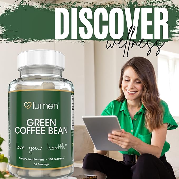 Lumen Naturals Green Coffee Blend for Women – 2400mg Per Serving – with Green Coffee Bean Extract – 180 Veggie Capsules – 60 Servings – Non-GMO &amp Gluten-Free (180 Count (Pack of 1))