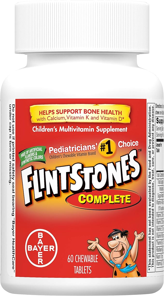 Flintstones Complete Children's Multivitamin Tasti Smooth Chewable Tablets - 60 ct Pack of 4