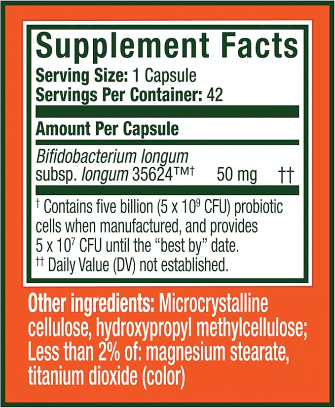 Align Probiotic Extra Strength Probiotics for Women and Men Probiotics for Men Probiotic Capsules have 5X CFUs 42 Capsules