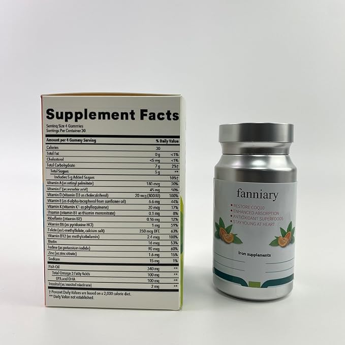 Iron Supplement with Vitamin C – High Absorption Gentle on Stomach Supports Energy &amp Daily Wellness – Vegan
