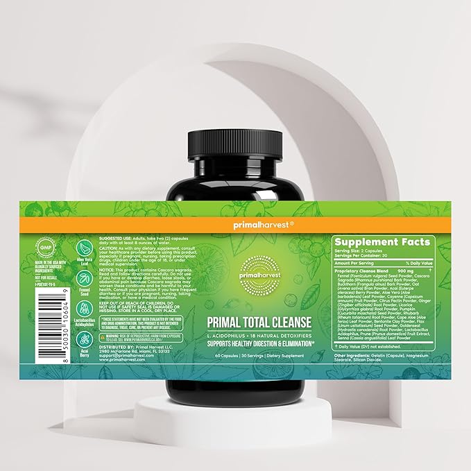 Primal Harvest Daily Two-Step Routine | Ashwagandha + Total Cleanse | 2 Pack | 30 Day Supply