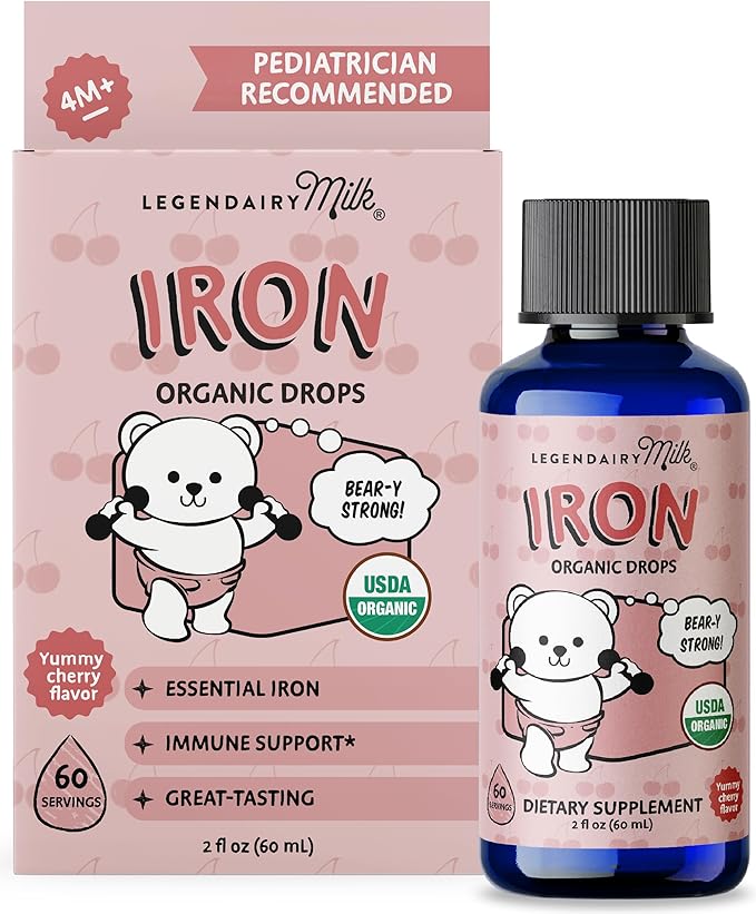 Legendairy Milk Baby Vitamin D3 K2 and Iron Drops Bundle Age 4 Months+