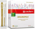 Switzerland BRAINOMAX 20 Powder Sticks Brain Booster Supplement Cherry-Vanilla Flavor with Citicoline N-Acetyl-L-Carnitine Nootropic Brain Supplements for Memory and Focus Cognitive Support