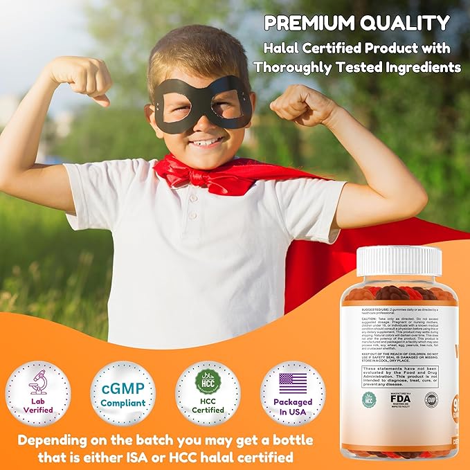 SHIFAA NUTRITION Vegetarian Vitamin D3 Gummies for Adults &amp Kids | 45-90 Servings 2000IU / 1000IU | Non-GMO Gluten-Free Gelatin-Free | Supports Bones Muscles &amp Immune System Halal Vitami