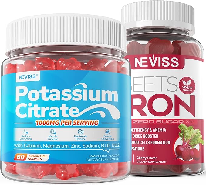 Beet Root Iron Gummies with Potassium Citrate 1000mg Gummies
