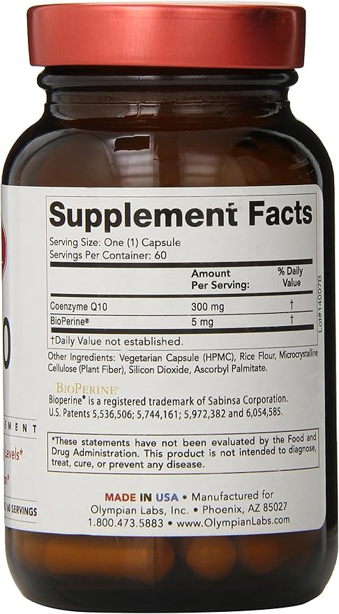 Olympian Lab Coq10 Capsules 300mg 60-Count (Pack of 12)