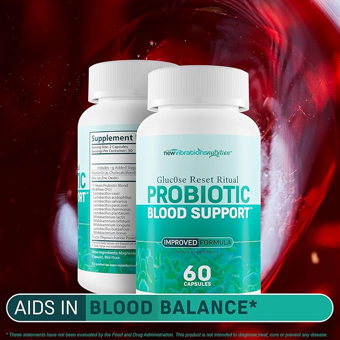Gluc0se Reset Ritual Probiotic Blood Support - Our Best Probiotics &amp Prebiotics For Blood Balance - Prebiotics &amp Probiotics With Vitamin D - Healthy Gut Restore Probiotic Leaky Gut Repair Supp