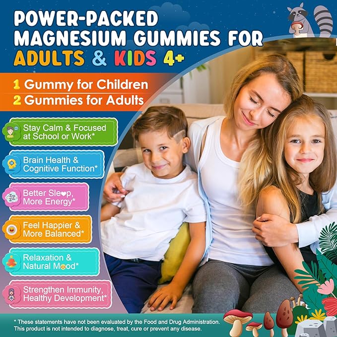 Kids Calcium Gummies + D3 &amp Magnesium + Omega 3 for 4+