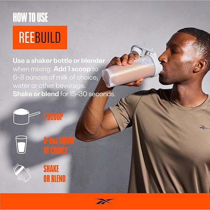 Reebok REEbuild Whey Protein + Collagen Bundle | Vanilla Ice Cream &amp Chocolate Fudge | 25G Protein Joint Health | Complete Protein System | Multi-Flavor Bundle