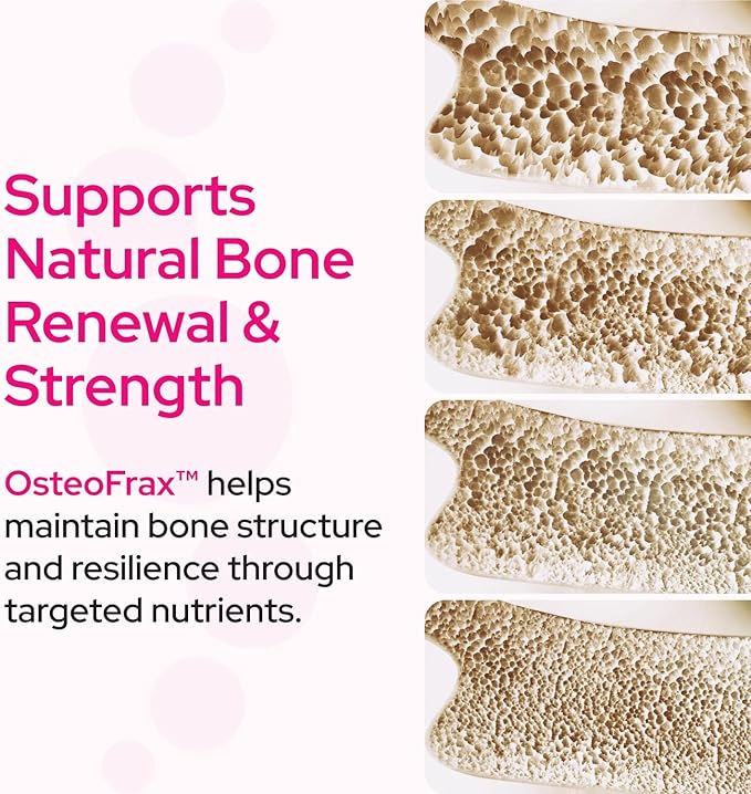 OsteoFrax™ Bone Health Supplement for Women - Cissus Quadrangularis &amp OsteoCaf® Vitamin D3 &amp K2 MK-7 Supports Bone Wellness 4-Phase Bone Support Formula