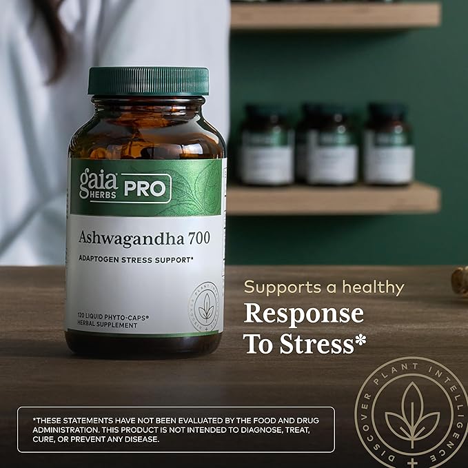 GAIA HERBS PRO Ashwagandha 700 for Immune Support* &amp PRO GI Stress with Holy Basil Lemon Balm &amp Chamomile – Vegan Herbal Supplements for Stress Digestion &amp Wellness* – Bundle (Pack of 2)