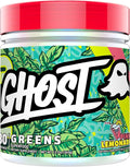 GHOST Greens Powder Pink Lemonade - 30 Servings - 19 Superfood Greens &amp Reds Powder Fruits Vegetables Spirulina &amp Chlorella Prebiotics 10 Billion CFU Probiotic &amp Digestive Enzymes -