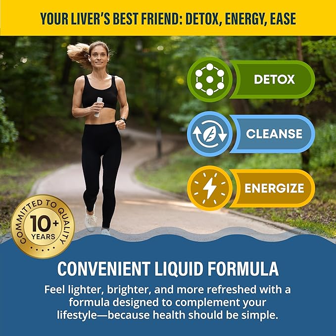 VitaLiver - Liver Health Supplement - Support Liver Cleanse &amp Detox - Liquid Delivery for Absorption - Milk Thistle Artichoke Chanca Piedra Dandelion &amp More!