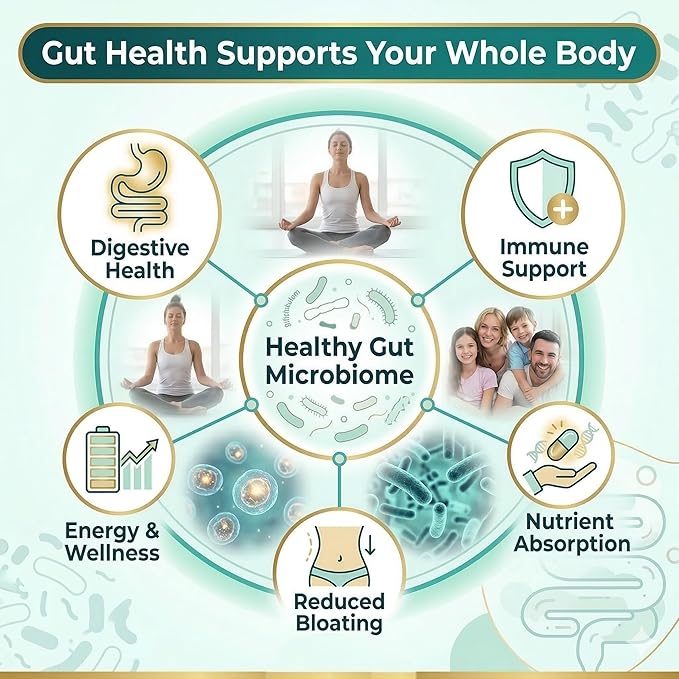 Probiotic Supplement 40 Billion CFU 60 Capsules Gut Health &amp Immune Support Shelf Stable