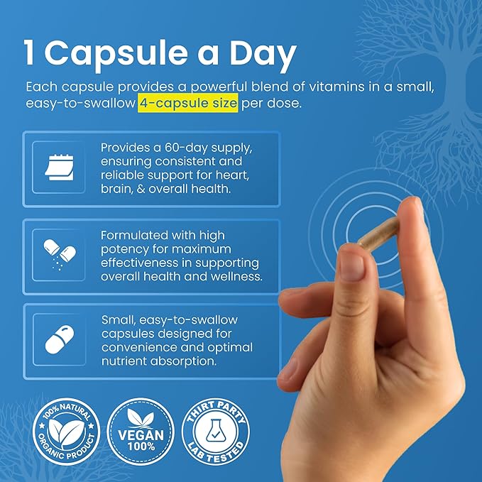 L-Methylfolate 7.5mg + Vitamin B Complex - 5-MTHF B6 &amp B12 Methylcobalamin - 60 Capsules - Professional Strength Active Methyl Folate - Non GMO Gluten Free No Fillers (2-Month Supply)