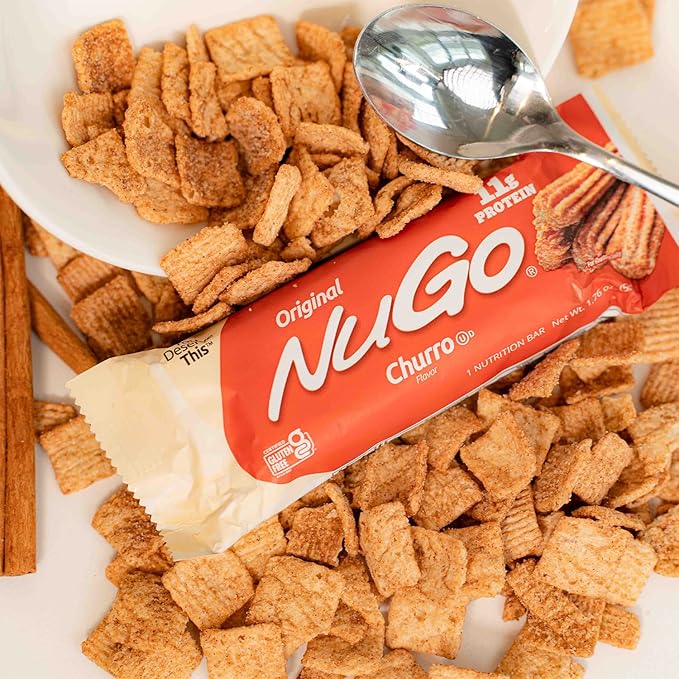 NuGo Protein Bar Churro 11g Protein Gluten Free 15 Count