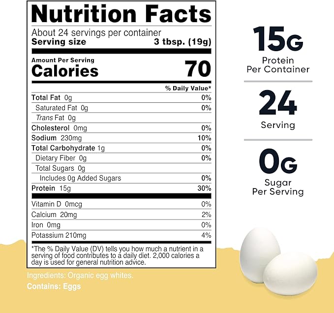 Nutricost Pantry Organic Egg White Protein Powder (1 LB) - GMO-Free Gluten-Free