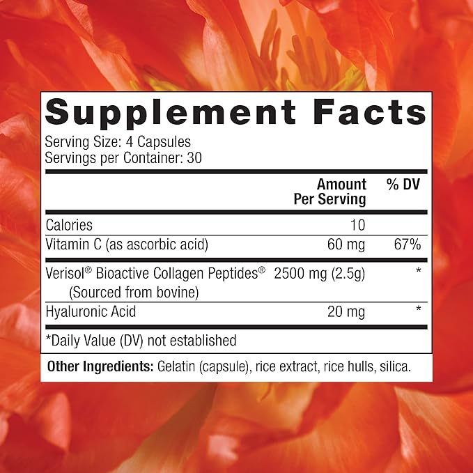 Reserveage Beauty Collagen Replenish - Collagen Booster &amp Supplement for Healthy Skin Care &amp Hair Growth - Supports Natural Elastin Production - 120 Capsules (30 Servings)
