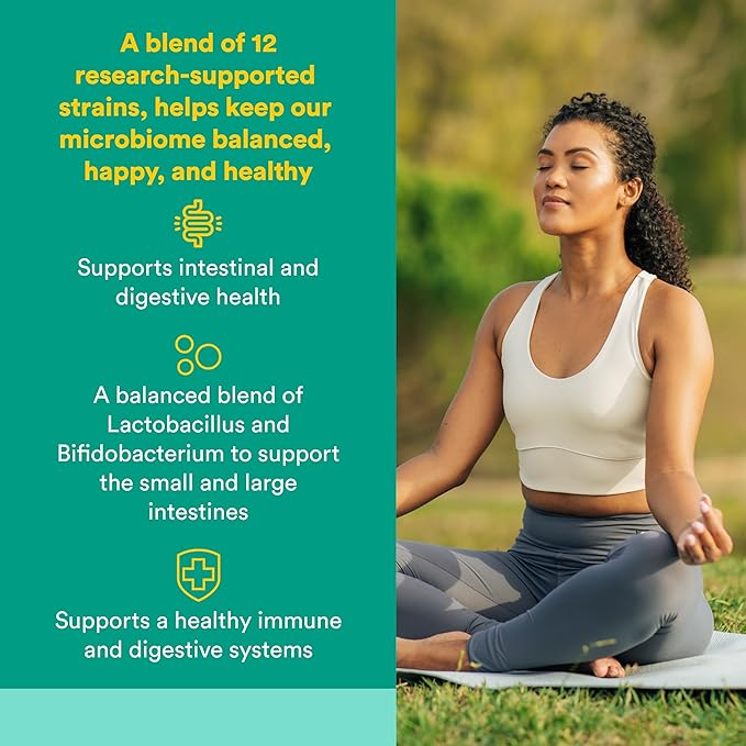 Natural Factors Ultimate Probiotic 12/12 Formula - Digestive Health Support Supplement with Probiotics - Immunity &amp Gut Health Support Supplement - 60 Vegetarian Capsules (60 Servings)