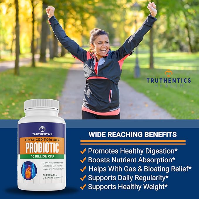 Truthentics Quercetin with Bromelain and Zinc Plus Advanced Probiotic with Prebiotics Bundle - Immune Respiratory &amp Digestive Support - Gluten Free Non-GMO