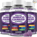 PAYÉ Elderberry Gummies Immune Support Daily Support for Kids and Adults* with Sambucus Elderberry Zinc Vitamin C D3 B6 B12 Plus - Dietary Supplement - 210 Count