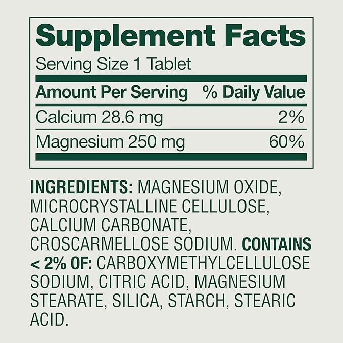 Spring Valley Magnesium Oxide 250mg Tablets - 250 Count - Bone &amp Muscle Support* - Essential Mineral Supplement + SUREFECT Organizer.