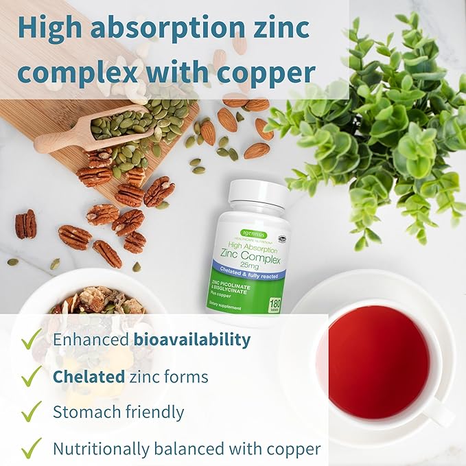Vegan Collagen Protein Powder + Zinc Complex Vegan Bundle for Skin Hair Nails Complete Collagen Boosting Formula + 25mg Chelated Zinc by Igennus