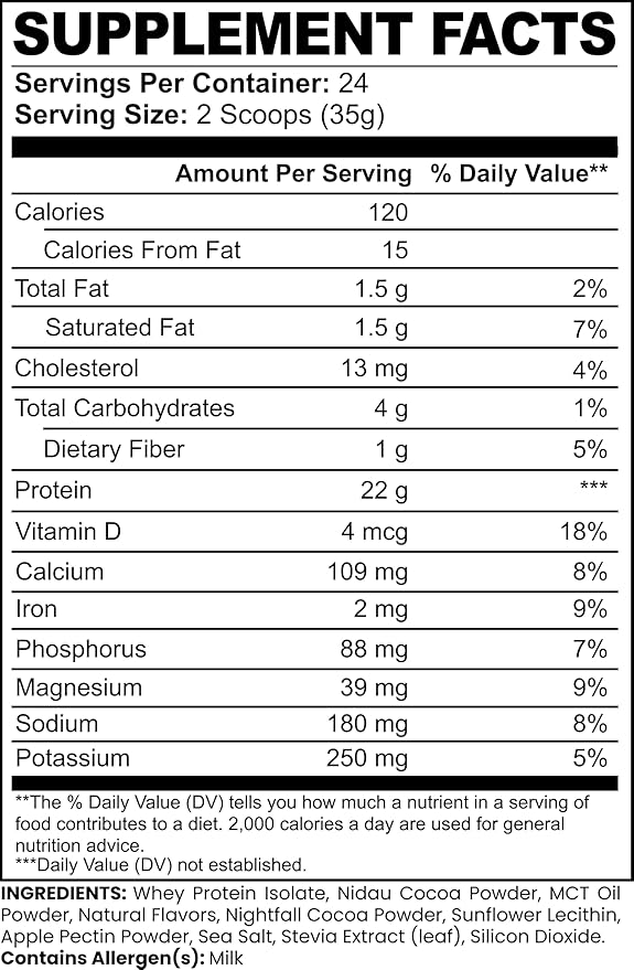 Advanced Whey Protein Isolate Chocolate 22g Protein MCT Oil Digestive Support Non-GMO Made with Cocoa Post Workout Recovery Shake
