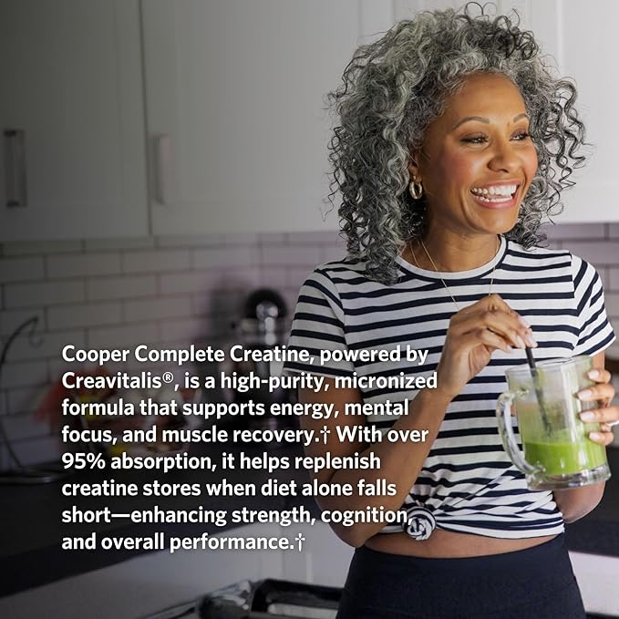 Cooper Complete Creatine Monohydrate Micronized Powder – 5g per Scoop 60 Servings Muscle &amp Brain Energy Support