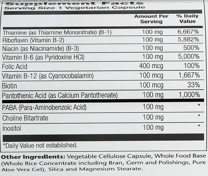 Solaray - B-Complex 100 mg 100 capsules