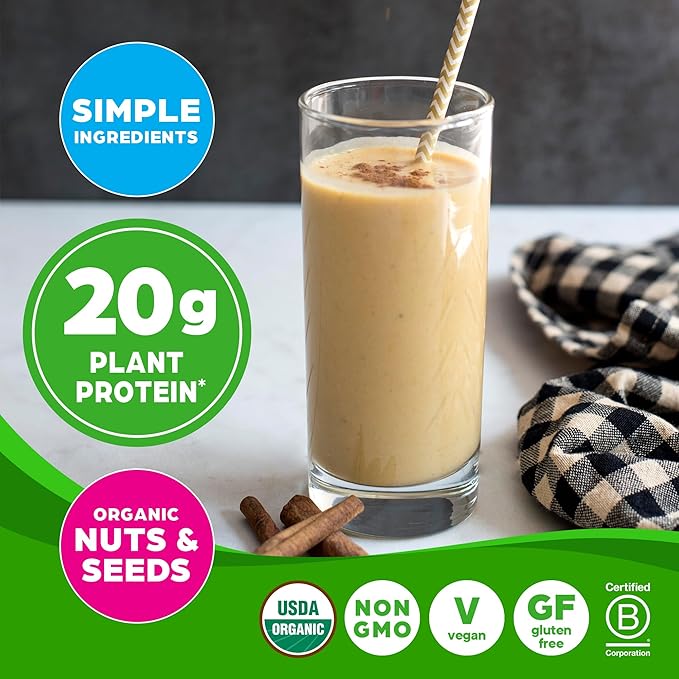 Orgain Organic Simple Vegan Protein Powder Vanilla - 20g Plant Based Protein Made with less Ingredients No Artificial Sweeteners Gluten Free No Dairy or Lactose 1.25 lb (Packaging May Vary)