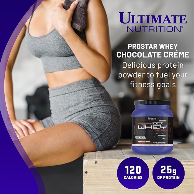 Ultimate Nutrition Prostar Whey Protein Powder Isolate Chocolate - Low Carb High Protein Powder Shake for Muscle Gain &amp Recovery - Low Sodium Low-Fat &amp Keto Friendly - 1 lb Tub