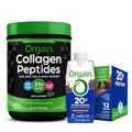 Orgain Grass Fed Hydrolyzed Collagen Peptides Protein Powder - Paleo &amp Keto Friendly Amino Acid Supplement Pasture Raised &amp Grass Fed Clean Protein Shake Creamy Chocolate Fudge - Meal Repla