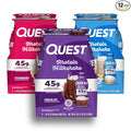 Quest Nutrition Protein Shake Vanilla Strawberry &amp Chocolate 45g Protein 2g Sugar Ready to Drink Gluten Free 12 Count (4 each Flavor)