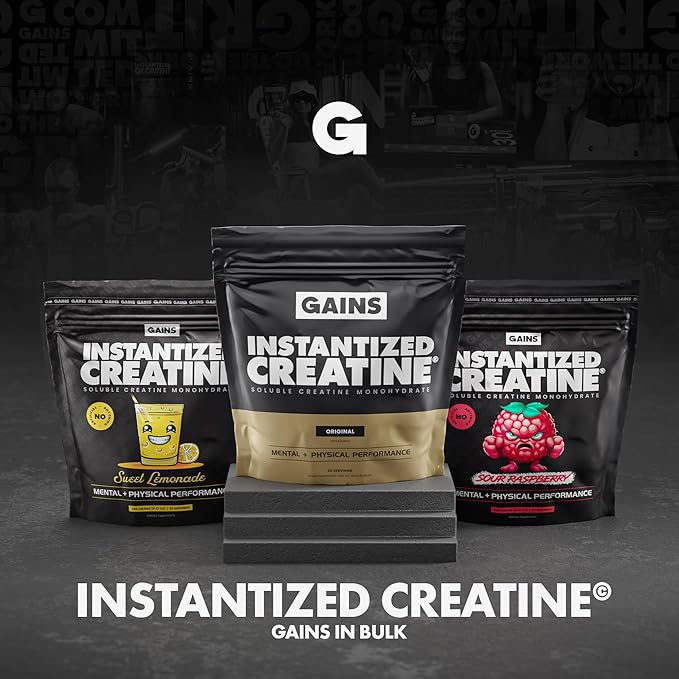 Gains in Bulk Instantized Creatine Monohydrate for Women and Men Soluble Creatine Powder Supports Muscle Building Strength and Performance Bodybuilding Supplements Unflavored 30 Servings