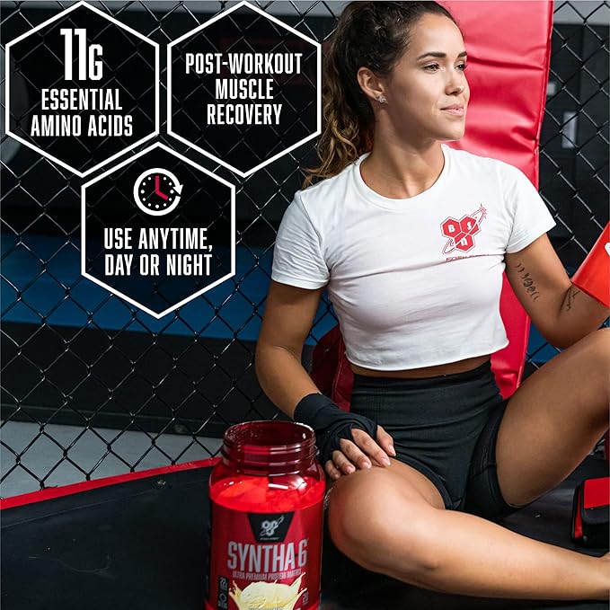 BSN SYNTHA-6 EDGE Protein Powder Strawberry Flavored Powder with Hydrolyzed Whey Micellar Casein for Muscle Gain Low Sugar 24g Protein Strawberry Milkshake 48 Servings 4.01 Pound (Pack of 1)
