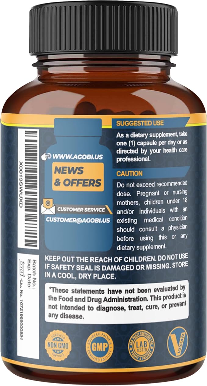 240 Capsules - 8 Month Supply - 7in1 with Fenugreek Maca Turmeric Rhodiola Ginger and Black Pepper - Mood Strength Spirit and Energy Support Supplement