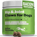 Deley Naturals Hip and Joint Supplement for Dogs - Glucosamine Chondroitin MSM &amp Collagen for Dogs - Dog Joint Supplement Smaller Chews Low Calories Same Ingredients - 120 Bacon Flavor Chews