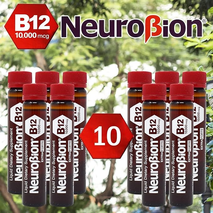 Neurobion Pack B12 Forte 2 Box 10 Vials x 10 ml + Homestuff Pill Pouches Clear Resealable