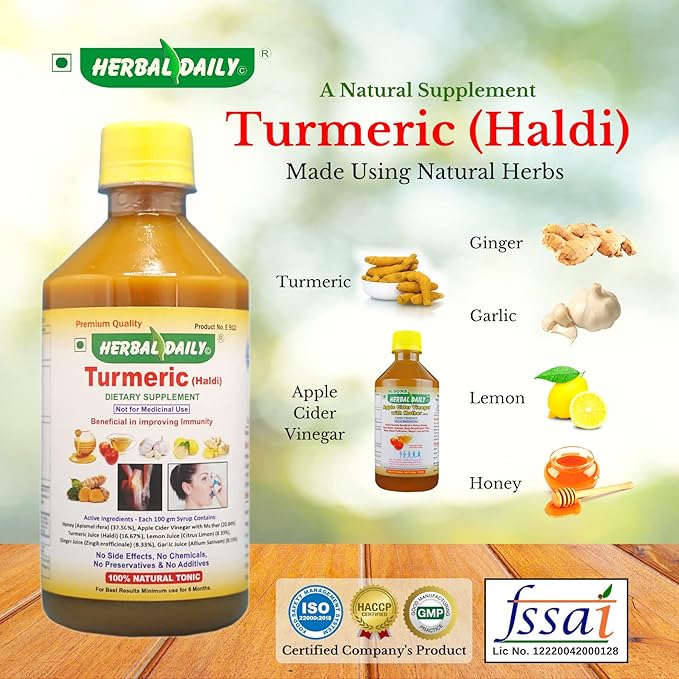 Turmeric Supplement Beneficial in Asthma Allergy joints support Infection &amp Overall Health Wellness - Turmeric Apple Cider Vinegar ACV Garlic Ginger Honey Lemon