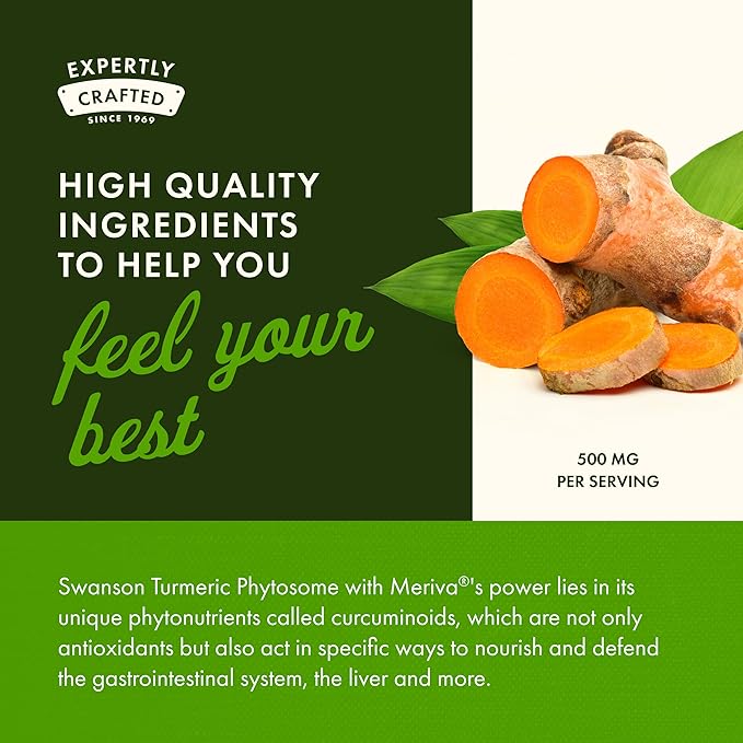 Swanson Turmeric Phytosome with Meriva 500 Milligrams 60 Capsules