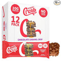 Satisfy Your Crave Protein Bars– High Protein Delicious Snacks– 20g of Protein No Added Sugar– Chocolate Caramel Crisp– Perfect for Breakfast On-the-Go Snack Pantry Staple &amp Office Treat– Non-G